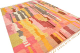 Desert Glow (9'0" x 12'0") - Abstract Sunset Moroccan Area Rug - Hand-Dyed Wool