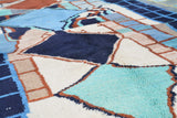 Aura | 8'x10' Abstract Blue & Brown Azilal Area Rug