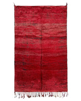 Deep Red Vintage Moroccan Shag Rug | 6x10