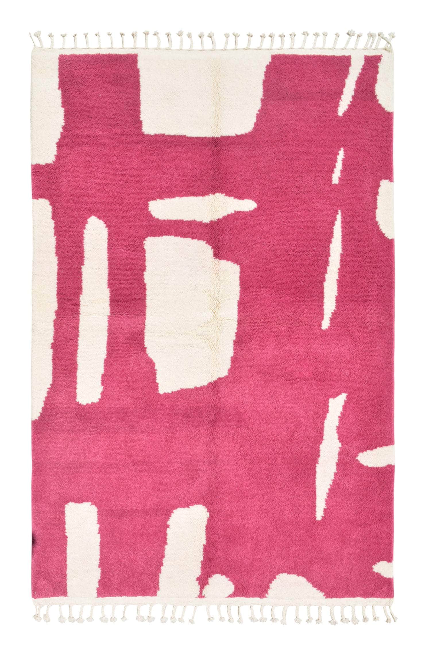 Elegant Fusion: Handmade Moroccan Rug | Artisan Crafted Luxury