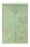 Green Haven | 6'x9' Soft Green Geometric Moroccan Area Rug