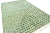 Green Haven | 6'x9' Soft Green Geometric Moroccan Area Rug