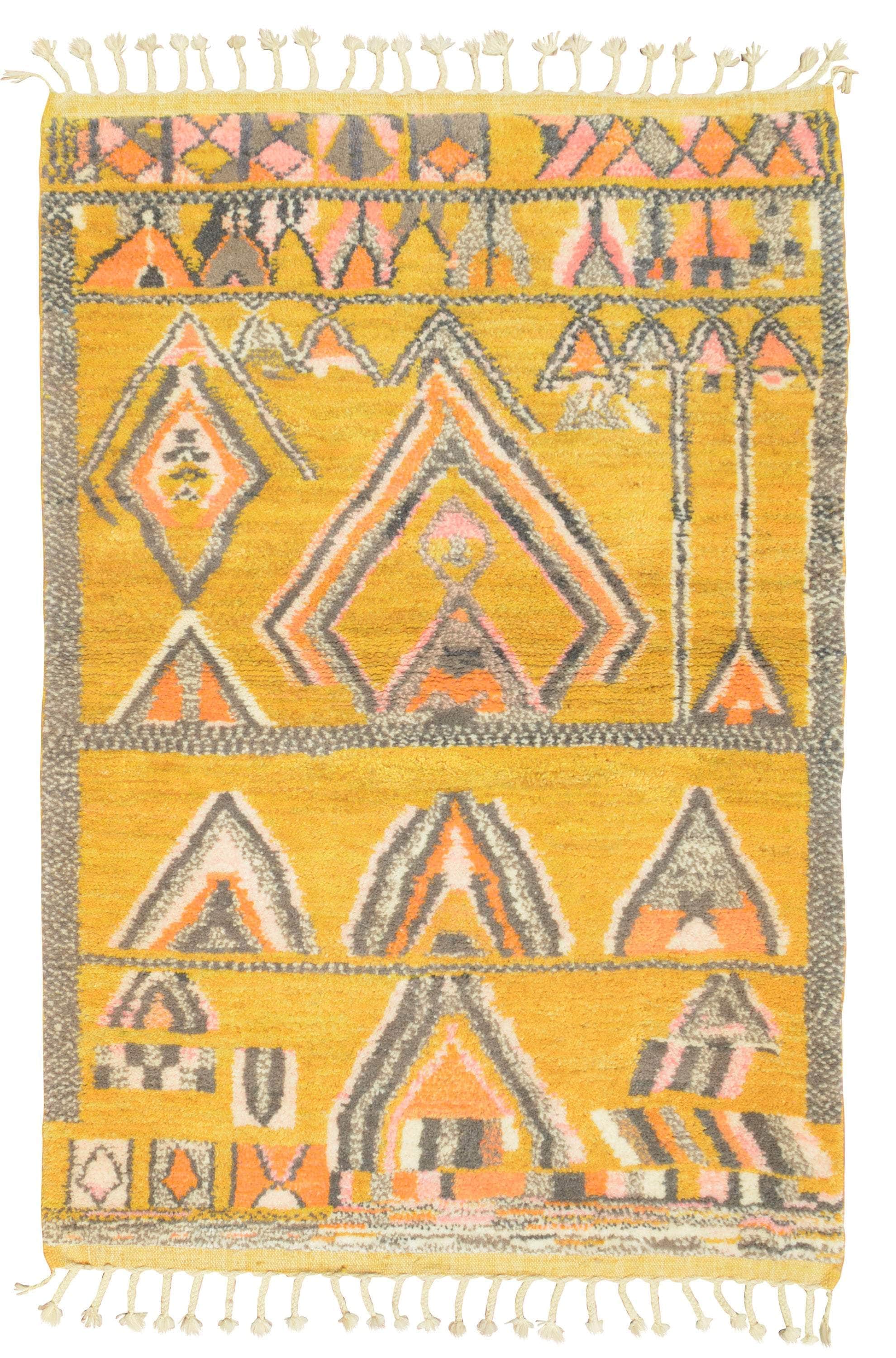 Handmade Rugs | Yellow Moroccan Rug