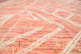 Kuba Rose - Pink And white Berber Rug - Pink Custom Moroccan Rug