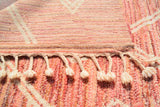 Kuba Rose - Pink And white Berber Rug - Pink Custom Moroccan Rug