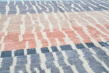 Layered | 6'x9' Blue & Terra Cotta Striped Azilal Area Rug