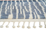 Layered | 6'x9' Blue & Terra Cotta Striped Azilal Area Rug