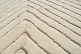 Lighter Rug | Handcrafted High Low White Design | Illuminate Collective
