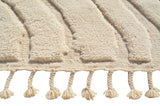 Lighter Rug | Handcrafted High Low White Design | Illuminate Collective