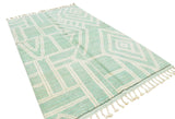 Mint Maze | 5'x8' Mint Green Geometric Moroccan Area Rug
