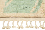 Mist | 6'x9' Abstract Mint Green & Beige Moroccan Area Rug