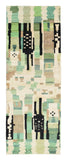 Moss Circuit | 6'x17' Oversized Abstract Green Moroccan Gallery Runner