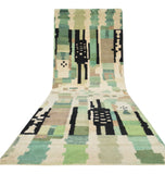 Moss Circuit – Handmade Moroccan Rug | Modern Abstract Green Berber Design