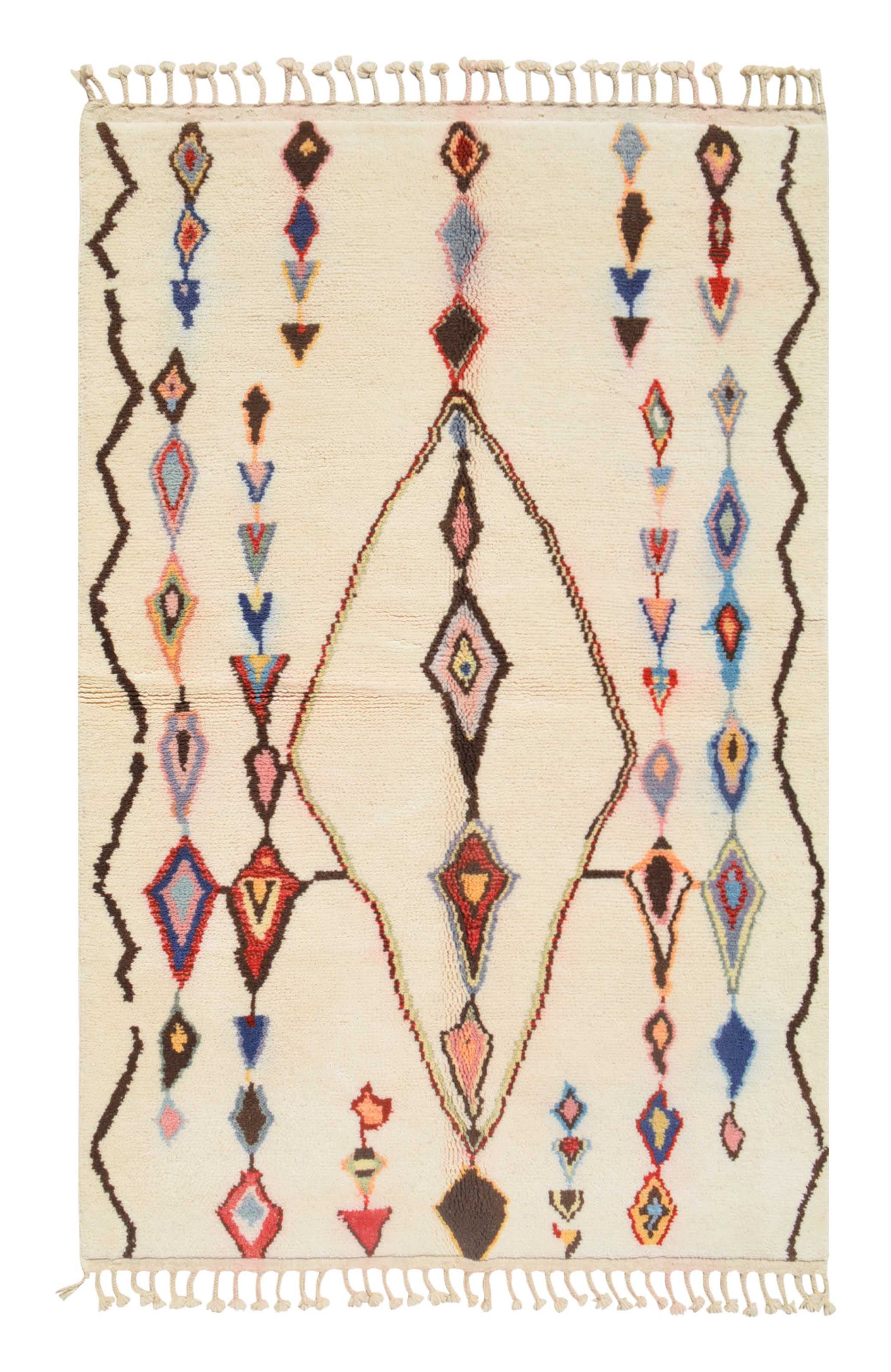 Mystic Symbols | 5'x8' Tribal Geometric Boho Moroccan Area Rug