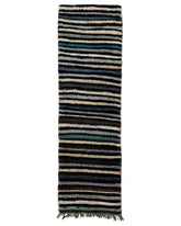 Navy & Grey Vintage Moroccan Runner | 3x9