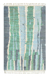 Nostalgia | 5'x8' Blue & Green Abstract Azilal Area Rug