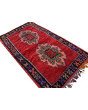 Red Vintage Moroccan Rug | 4'8 x 7'8 Berber
