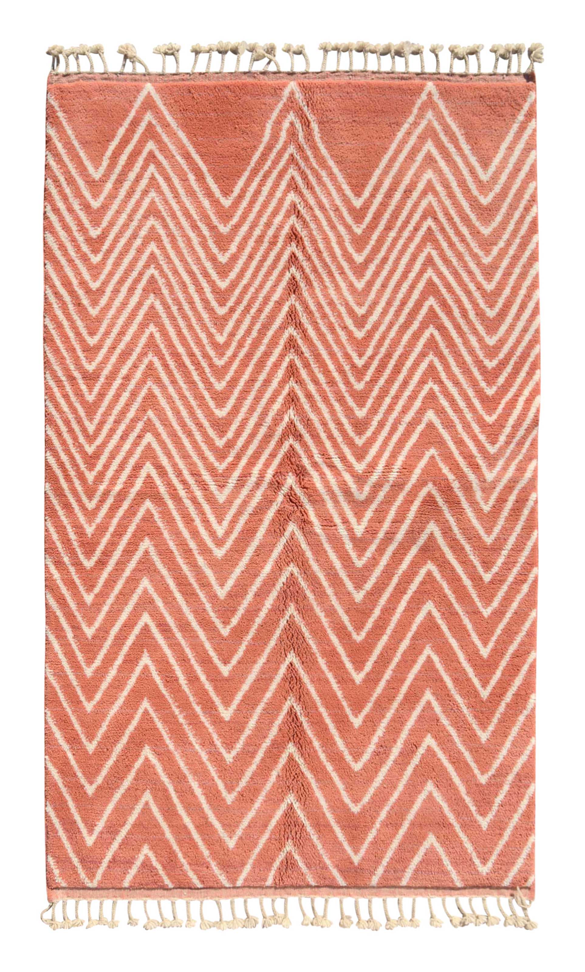 RoseWave - Elegant Pink Zigzag Rug for Chic Décor | Illuminate Collective