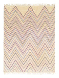 Vibrant Waves – Moroccan Handmade Wool Rug | 8' x 10' Zigzag Multicolor Design