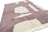 Violet Vision | 6'x9' Abstract Purple & Cream Boujaad Area Rug