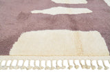Violet Vision | 6'x9' Abstract Purple & Cream Boujaad Area Rug