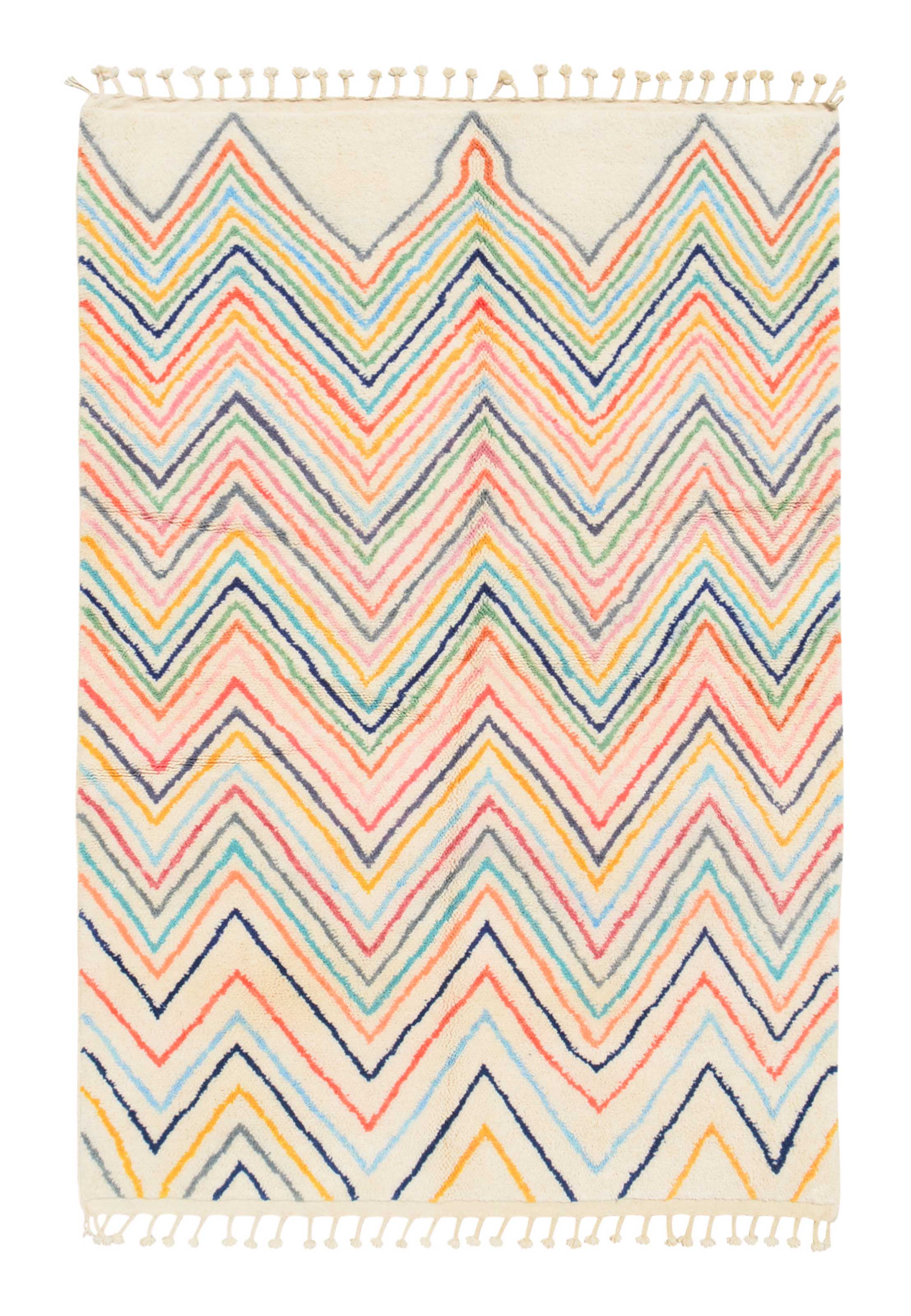 Zigzag Carnival Moroccan Area Rug - Vibrant Elegance | Illuminate Collective