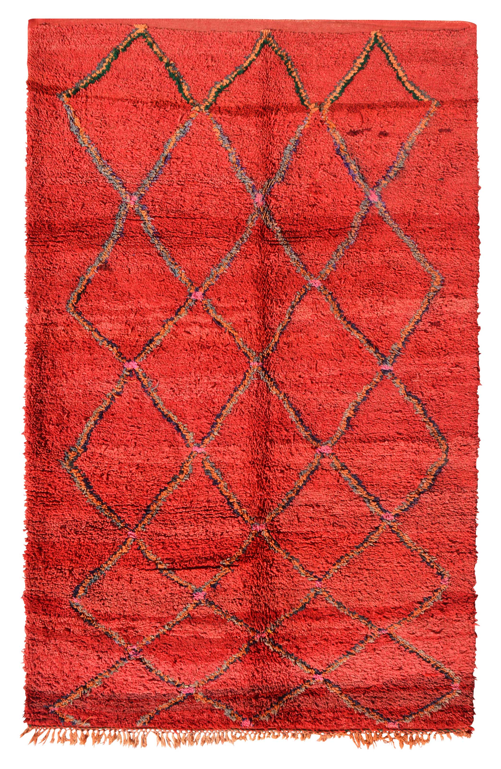 Antique Rug With Vibrant Colors