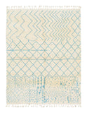 Aqua Lines Handmade Rug