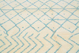 Aqua Lines Handmade Rug
