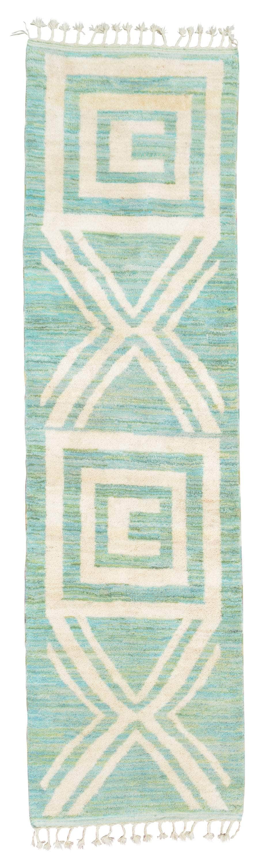 Aqua Runner Kuba I Moroccan Rug Living Room