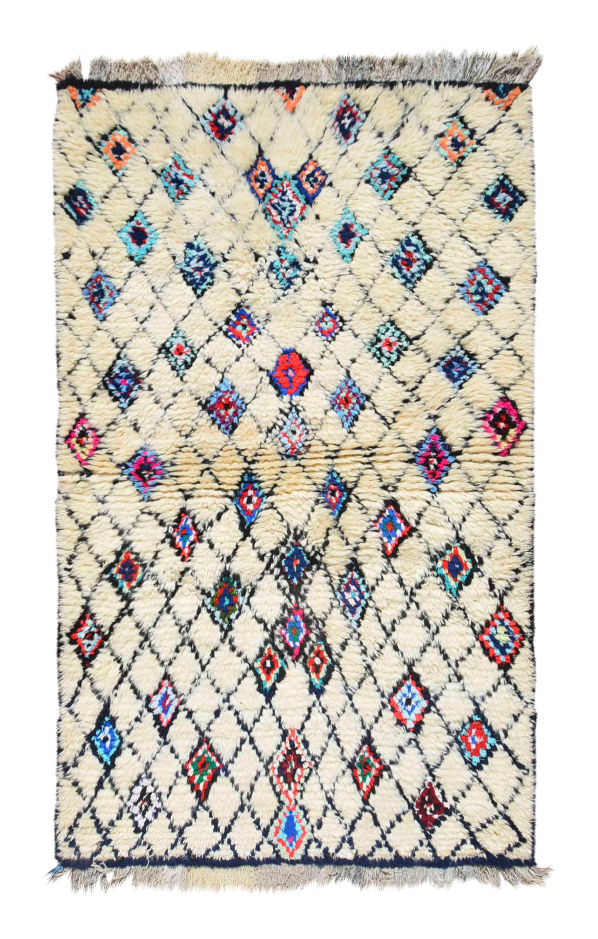 Blue And White Rugs - Vintage Rug - Illuminate Collective