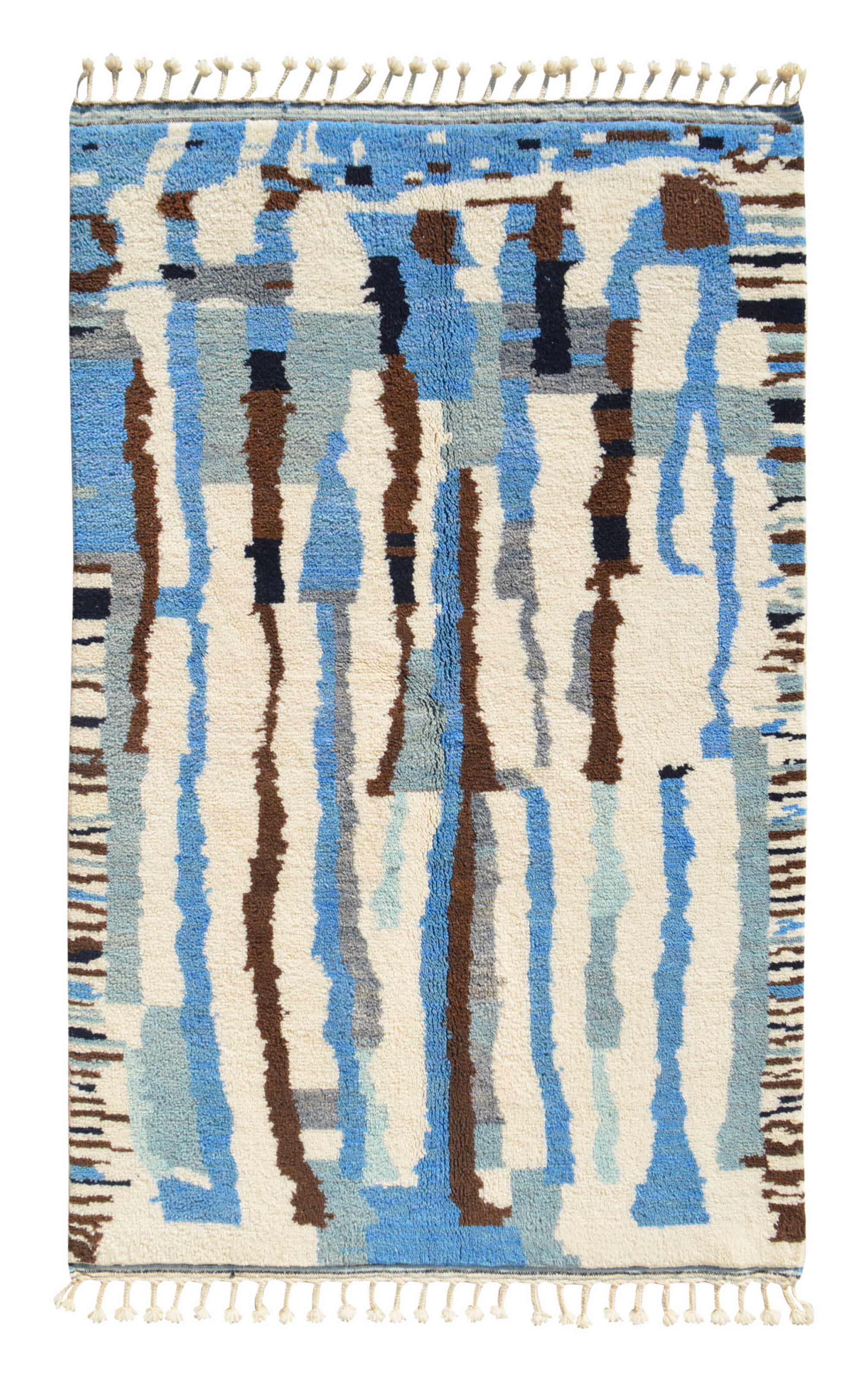 Blue Haven - Handmade Moroccan Rug with Blue Addal Design - Add a touch of serenity to your home