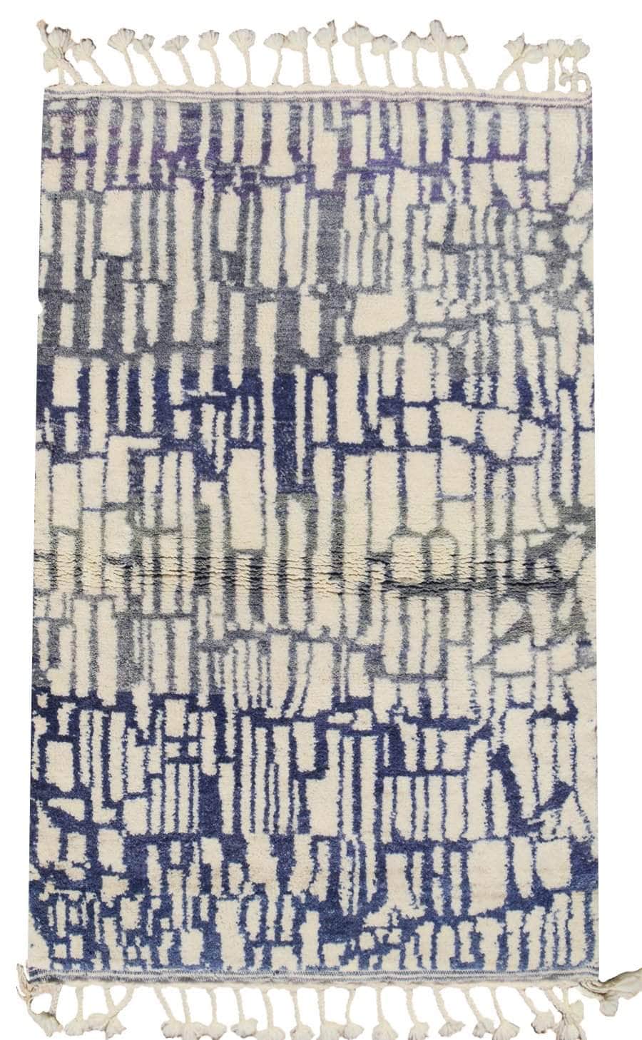 Blue stripes Moroccan Rug | Modern Moroccan Rugs