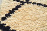 Deep Navy Handmade Moroccan Rug - 3'3 x 8'6 - 0.99m x 2.59m - Vintage Moroccan Rug