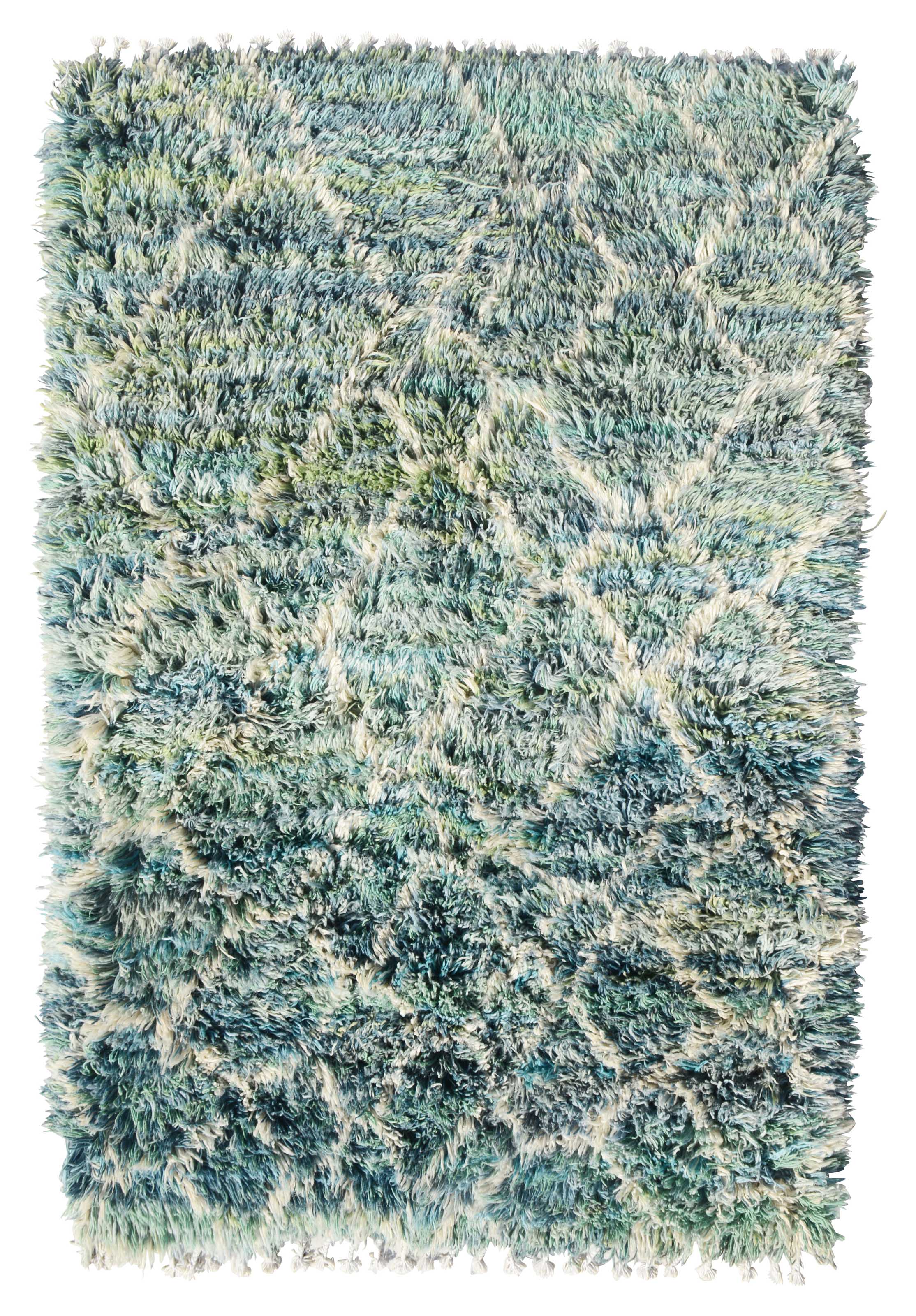 Green Shag Style Handmade Moroccan Rug | Rugs For Livingroom