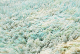 Green while shaggy Rug