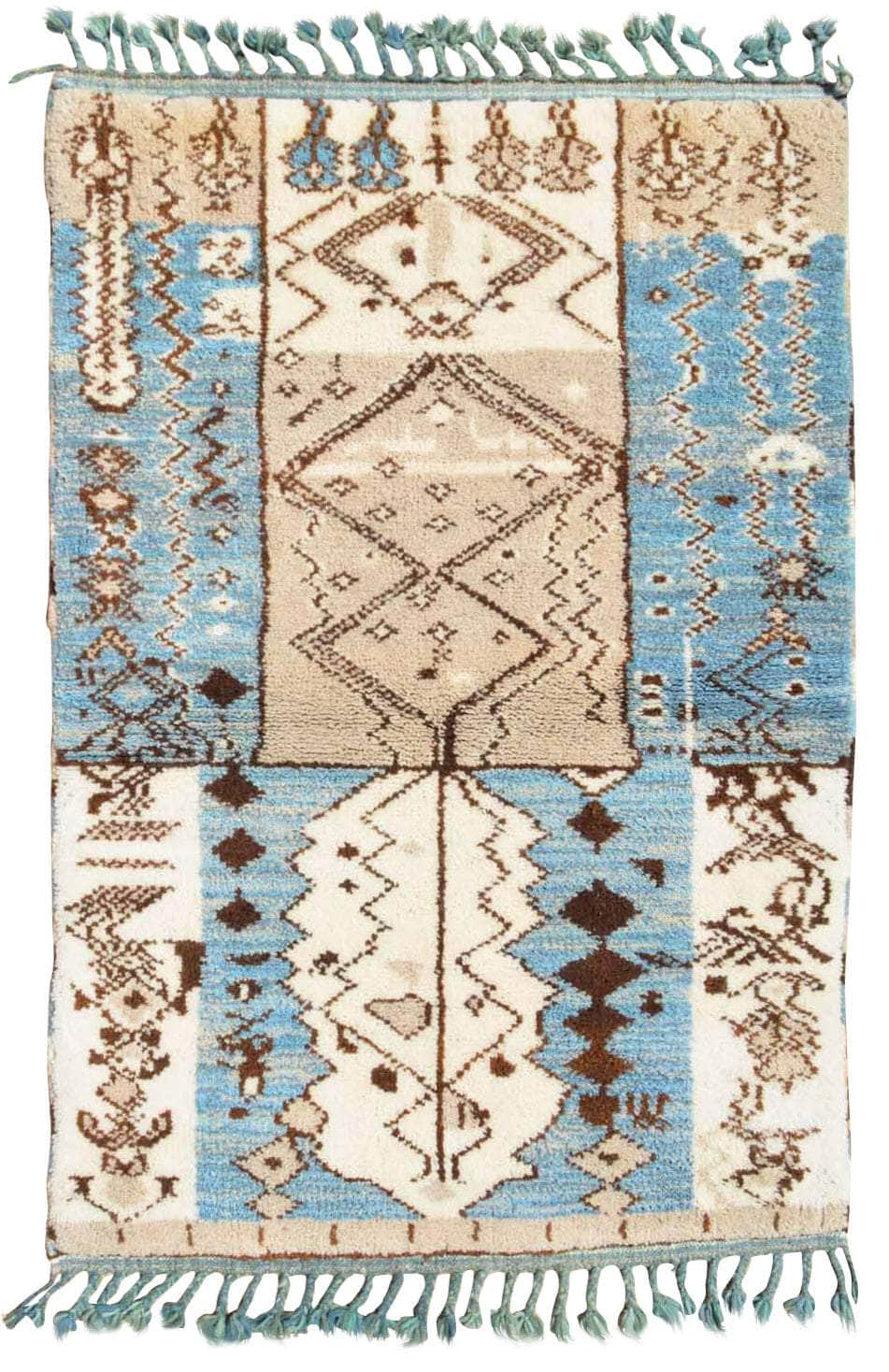 Handmade Moroccan Rug - Seaside Design by Illuminate Collective