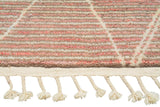 Handmade Pink Lines Moroccan rug