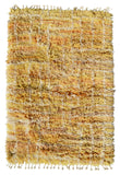 Handmade Yellow Shaggy Moroccan Rug | Multicolor Area Rug