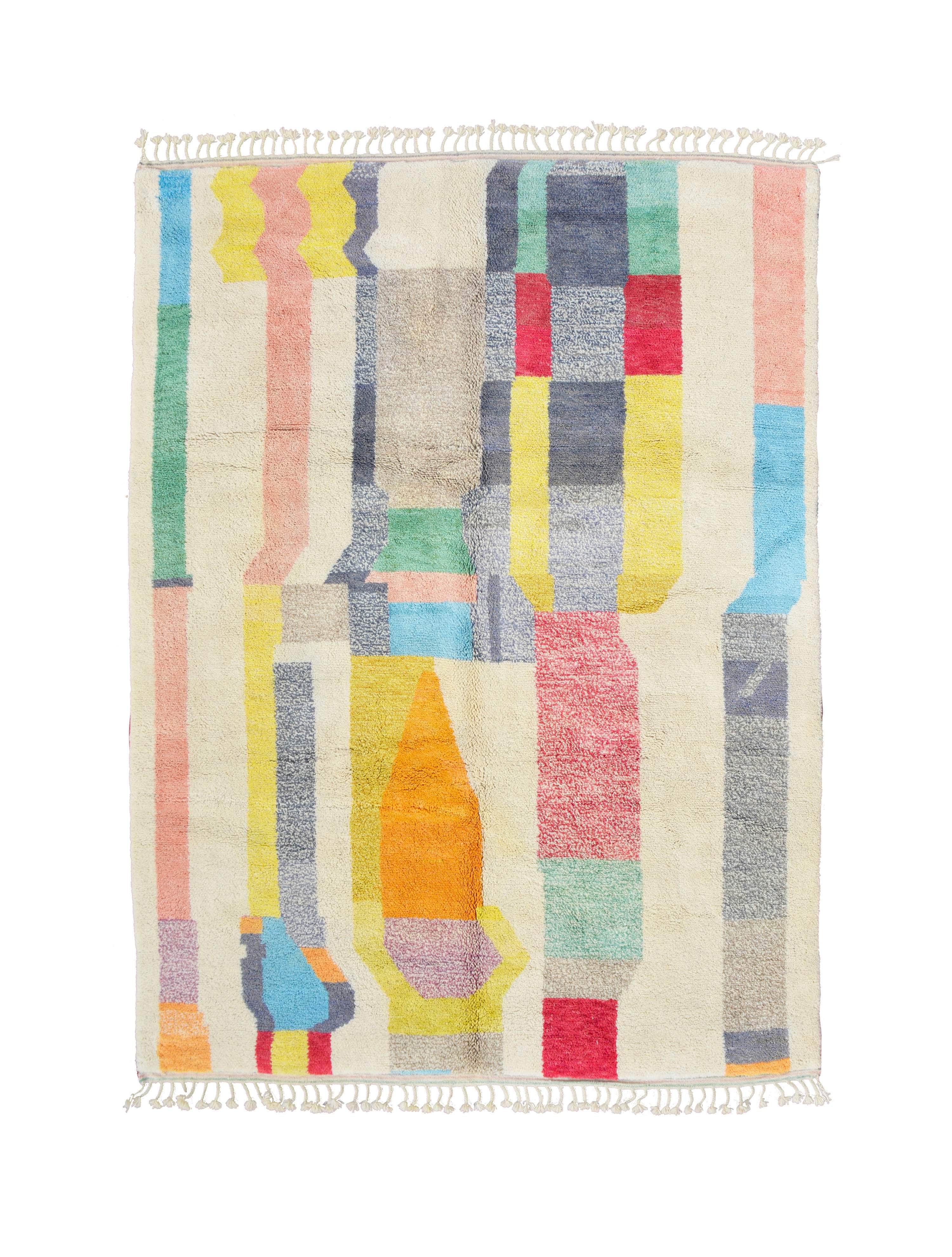 Illuminate Collective  handmade Moroccan Rug Vibrant Planet- 7'10 x 10'2 - 2.40m x 3.10m