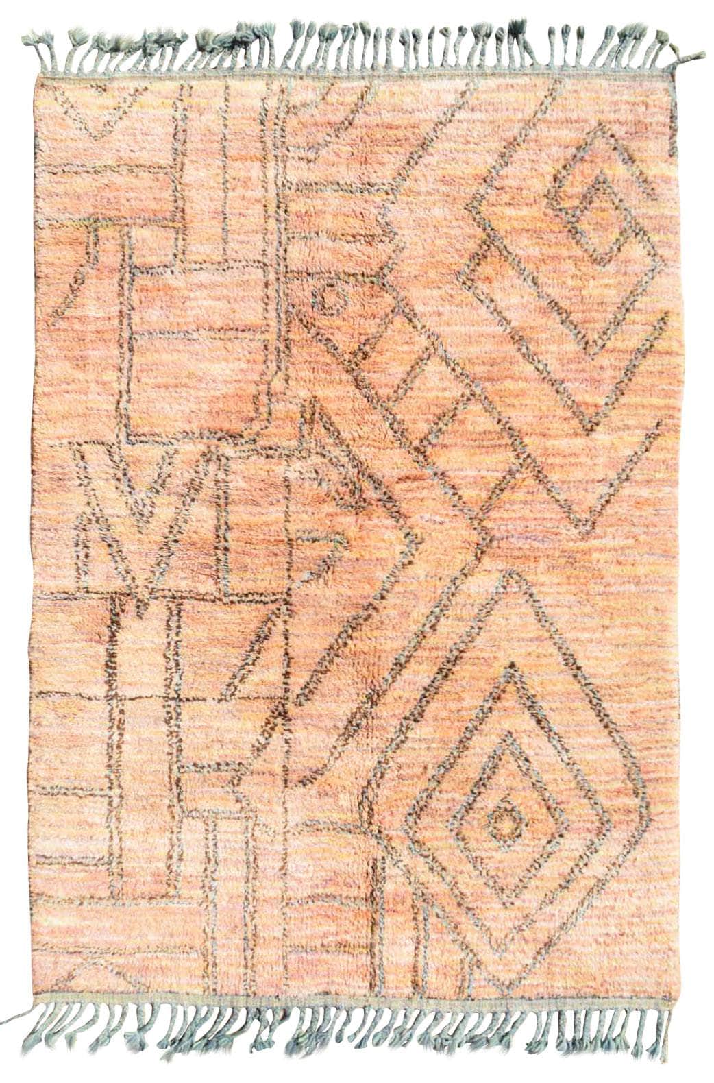 Kuba-Inspired Handmade Moroccan Rug - Brave