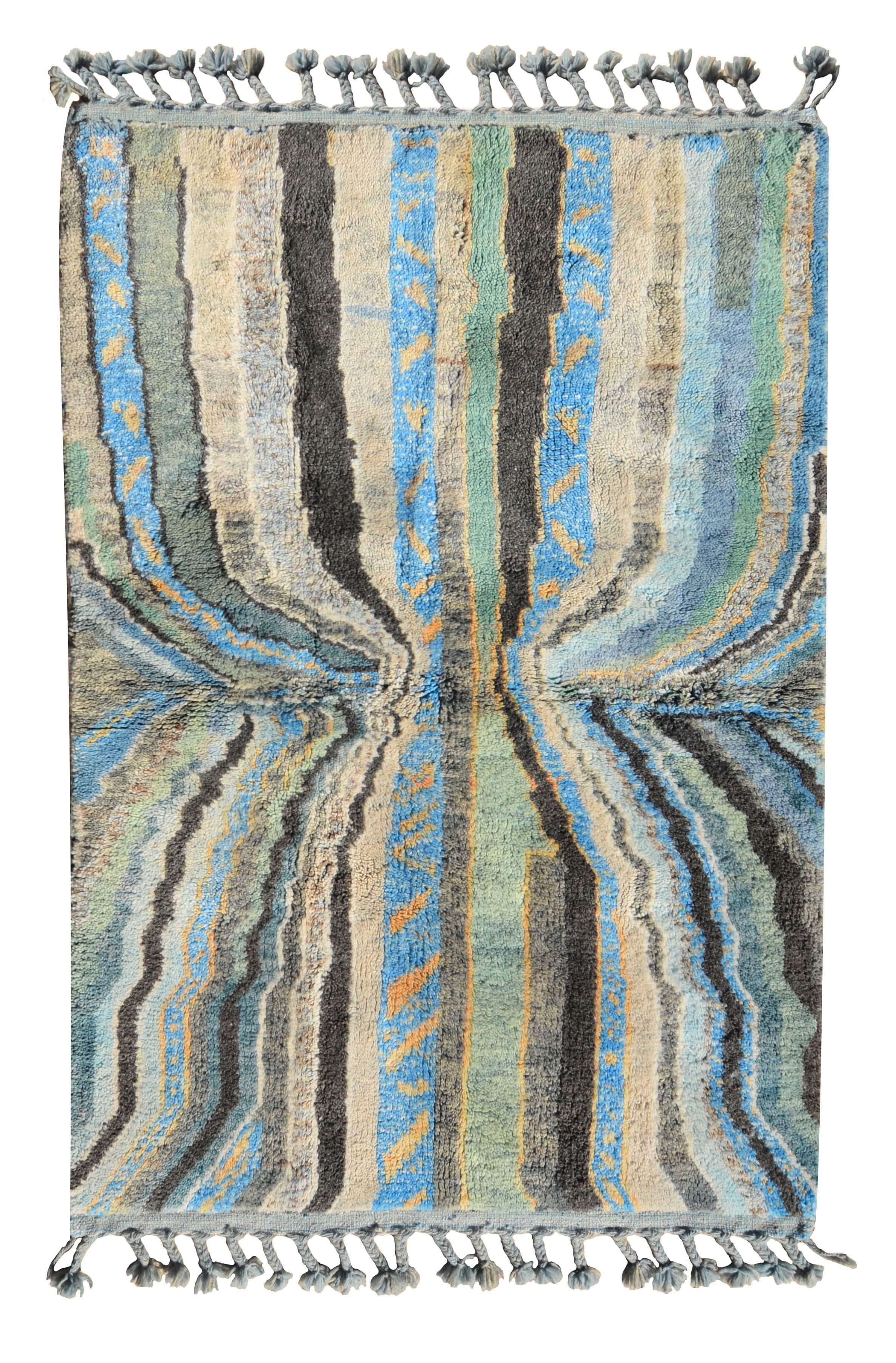 Modern Moroccan Rugs I Blue Moroccan Rug