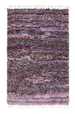 Moroccan Rug Purple Black Shaggy Rug Illuminate Collective
