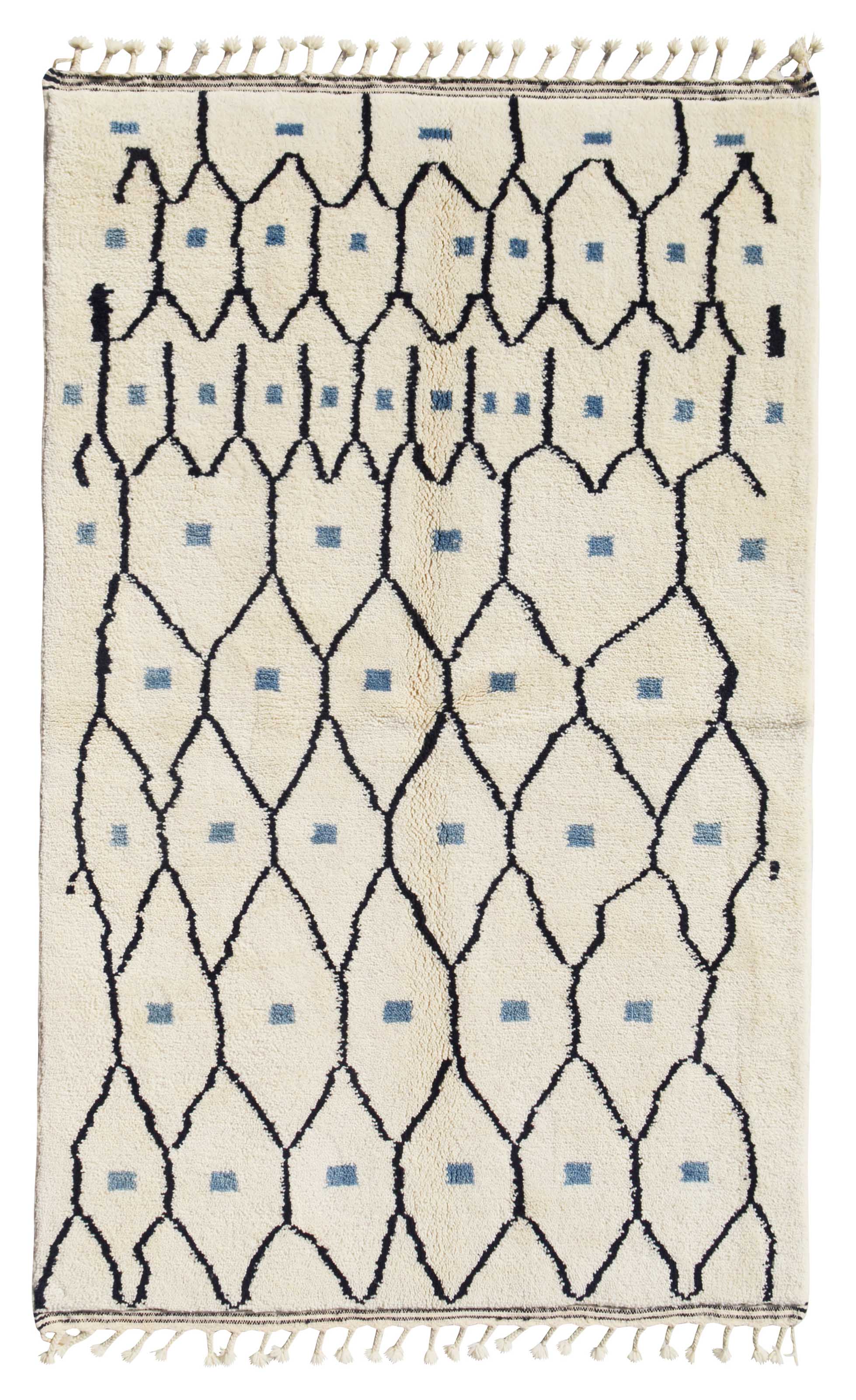 Navy Handmade Moroccan Rug | Blue Rugs For Living Room