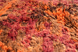 Orange And Pink Rug | Vintage Moroccan Rug