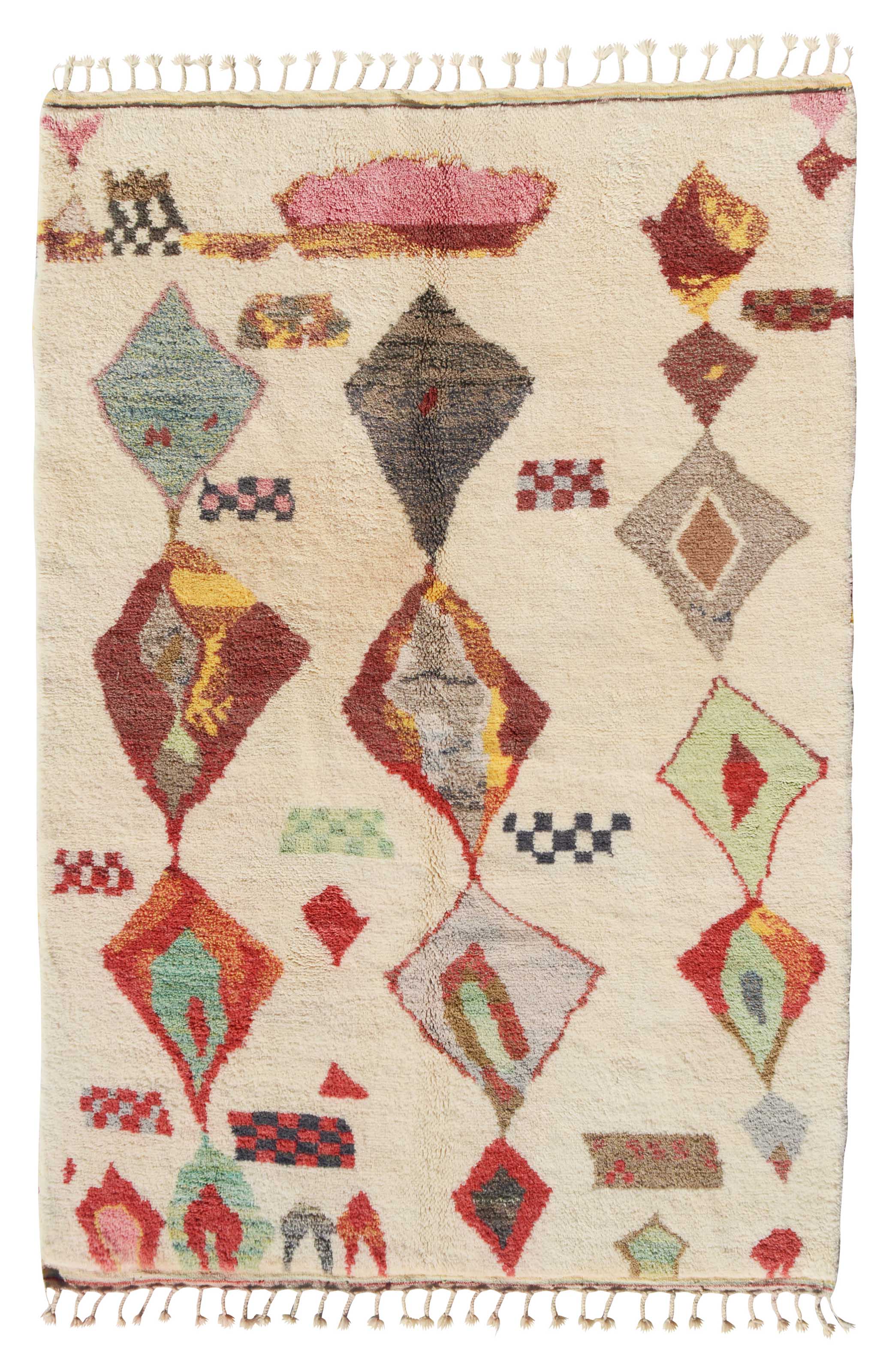 Pink And Red Rug | Colorful Moroccan Rug