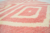 Pink diamonds Handmade rug