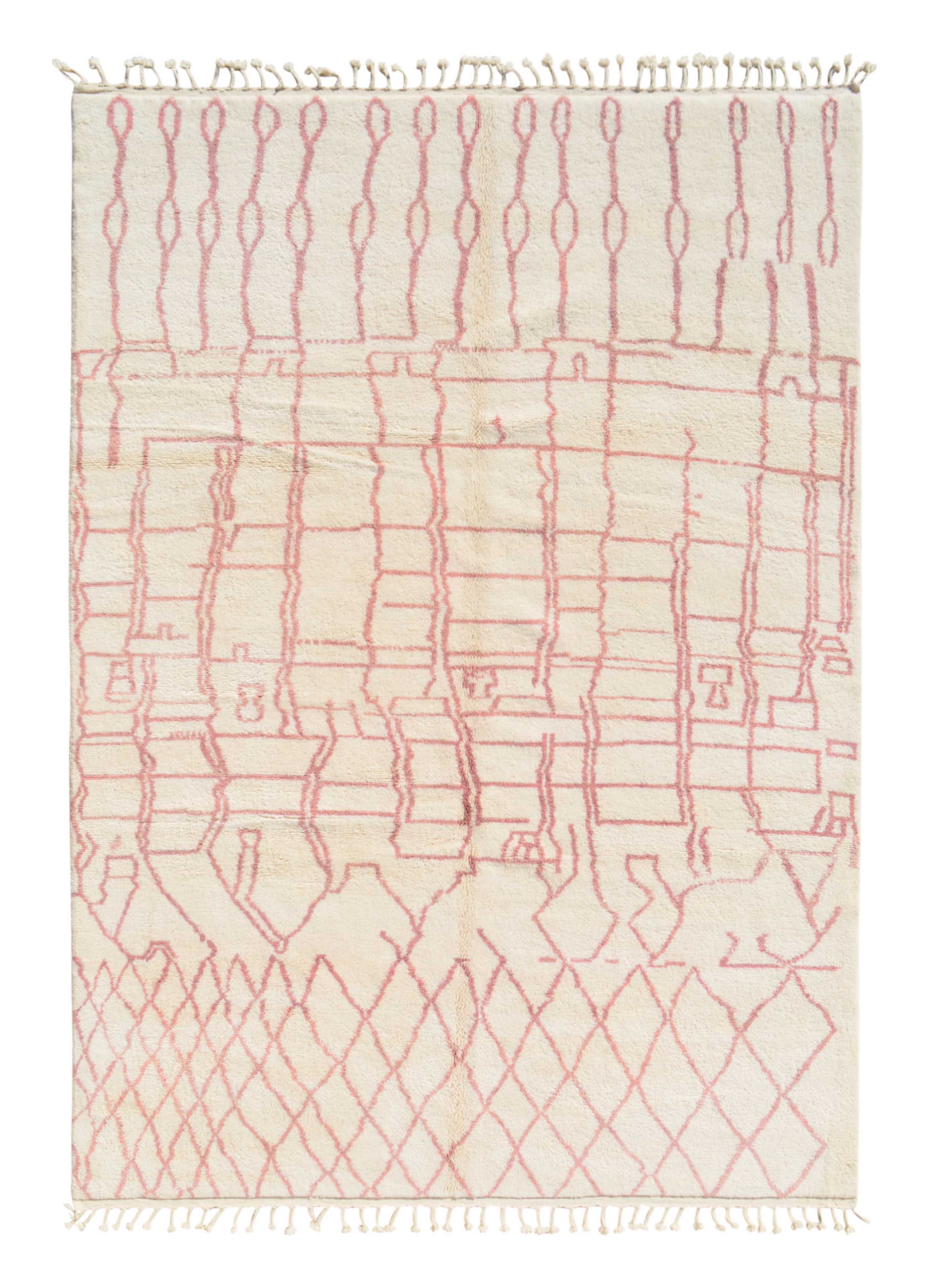 Pink Lines Handmade Rug