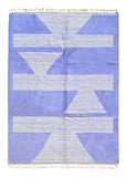 Purple Pyramid - Handmade Moroccan Rug with Purple Pyramids - Add a touch of mystery to your home