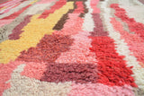 Red And Pink Rug- New Moroccan Rug
